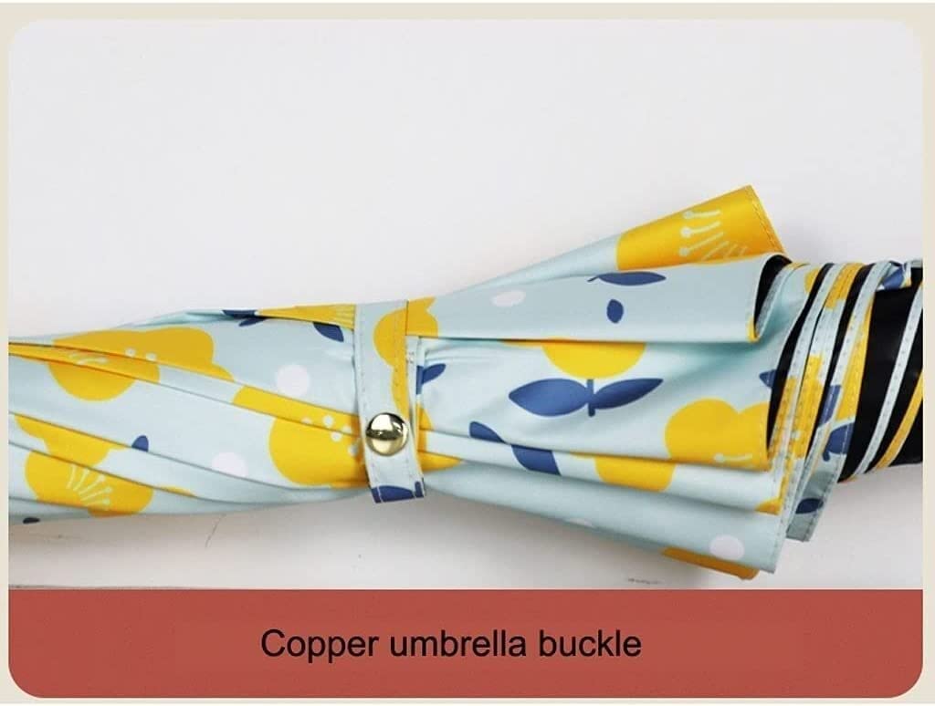 XYNSNDB Paraguas Paraguas de Palo Floral de Moda con Mango clásico en Forma de J con Dosel Abierto automático Paraguas de caña con ventilación Paraguas (Azul: K, Tamaño: 85 cm)