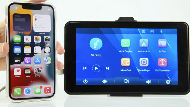 CAMECHO 7 Zoll Wireless CarPlay & Android Auto Autoradio - Touch Display Für Alle Autos