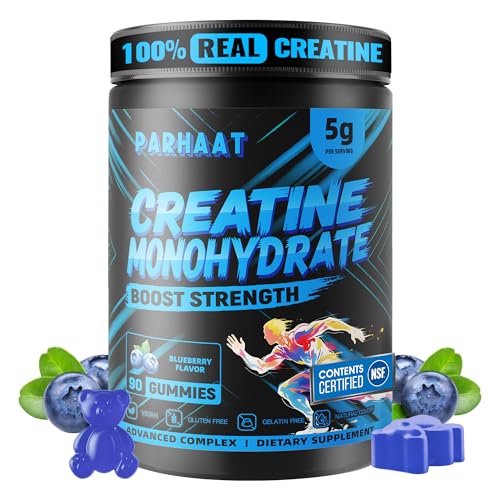 Image of NSF Certified Creatine Monohydrate Gummies for Men & Women, Blueberry 90 CT