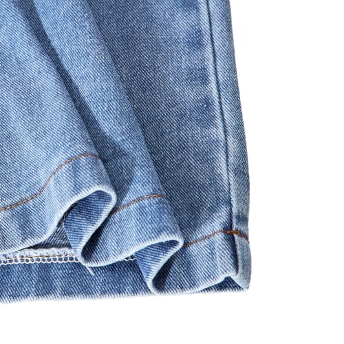 Tween Girls' Jeans Casual Elastic Waist Straight-Leg Denim Pants with Bowknot for Girls Clothing4