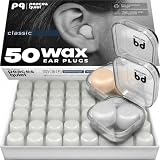 PQ Wax Ear Plug - 50 Pillows (White color)