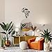 NBEADS Africa Map Metal Wall Decor, Hollow Black Map Wall Hanging 11.8x9.7 Inch Animals Wall Art Cutout Sign for Home Bedroom Living Room Office Garden Hotel Decoration
