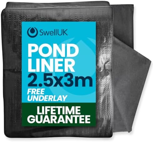 Swell UK 2.5m x 3m Pond Liner Free Underlay | UV Resistant | Gard...