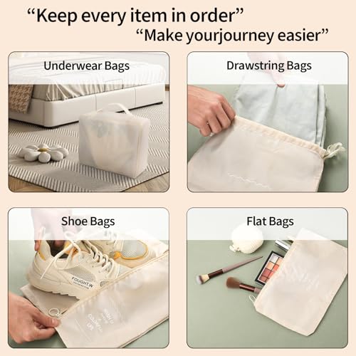 7 Pcs Compression Packing Cubes for Suitcases, Travel Packing Cubes, Lightweight Suitcase Organiser Bags, Luggage Bags for Travel Bag Organizers - Image 5