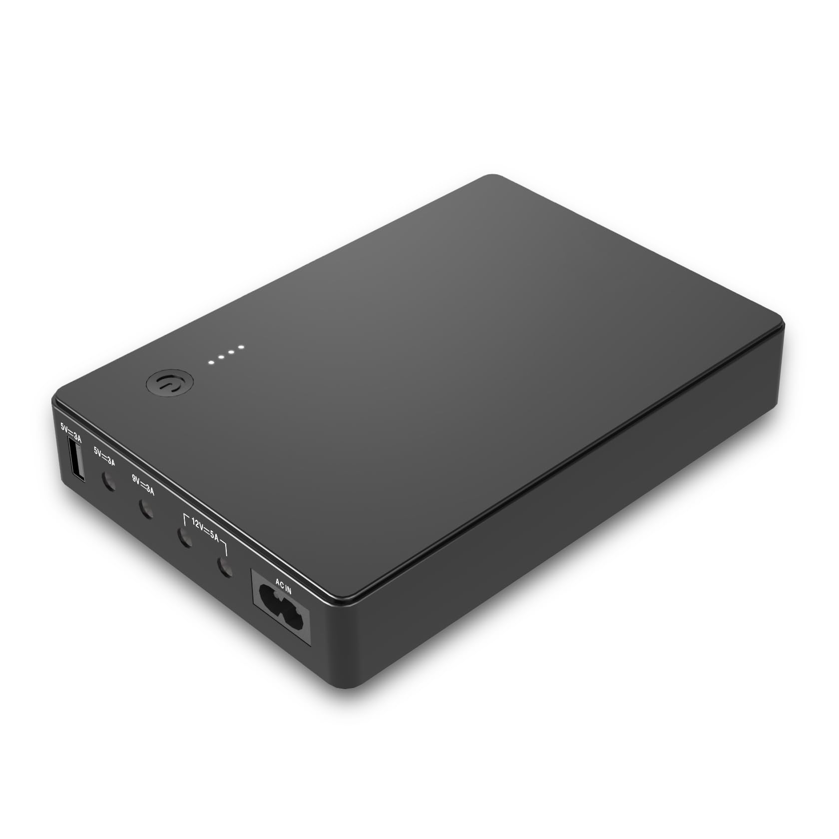 Mini UPS Gruppo di Continuità per Router, Modem, Camera con Ingresso AC Uscita USB 5V DC 5V 9V 12V 3A (74Wh)