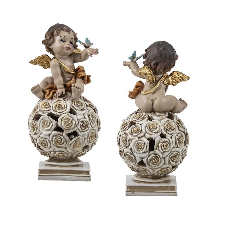Petits anges déco DRW en résine pastel statuette figurine décoration maison - 4