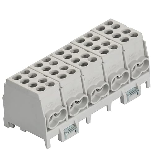 grenda-hammer® | VDE Hauptleitungs Abzweigklemme 25/16qmm 5-polig für Hutschiene fingersicher zur Anwendung im Elektroverteiler und Zählerplatz Cover