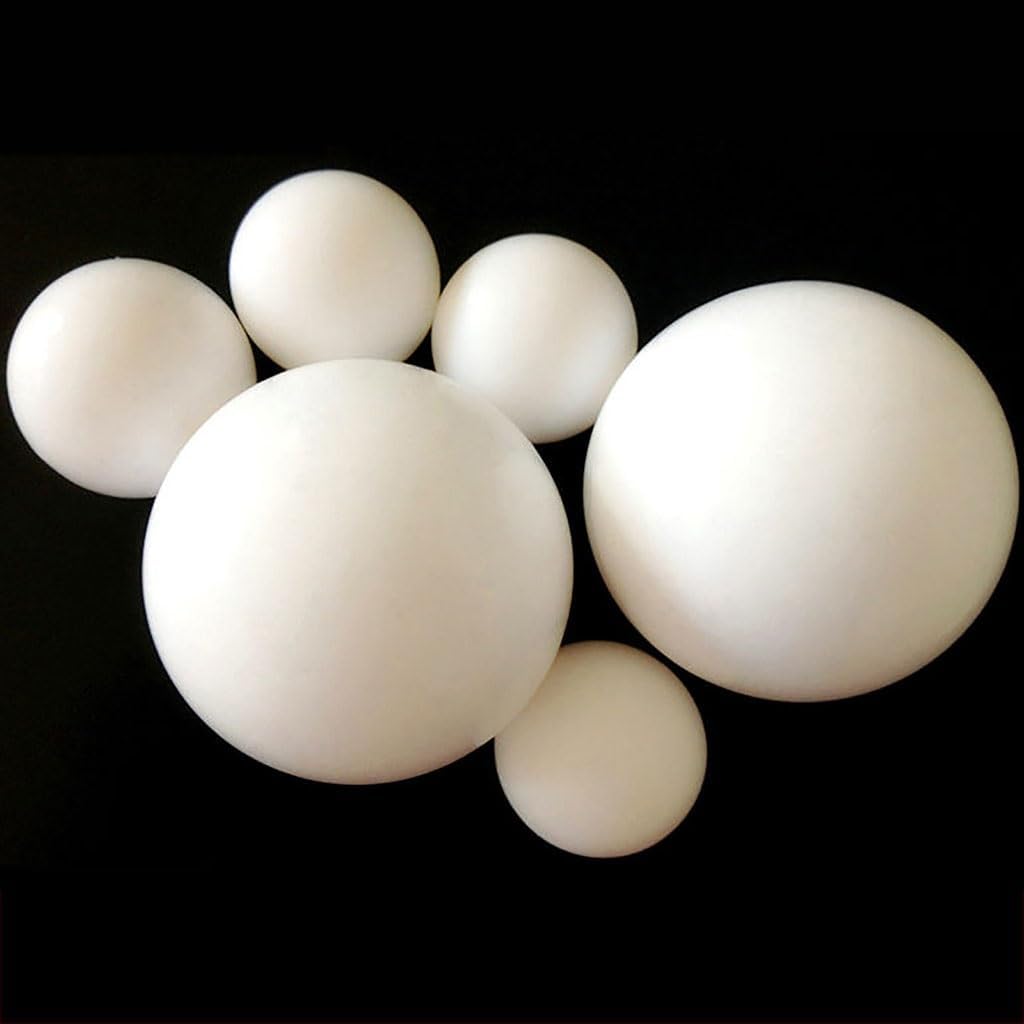1-5pcs White Solid PTFE F4 Ball Bead Diameter 3mm to 63mm Diaphragm Pump Ball Corrosion Resistant Sealing Balls(2pcs,40mm)