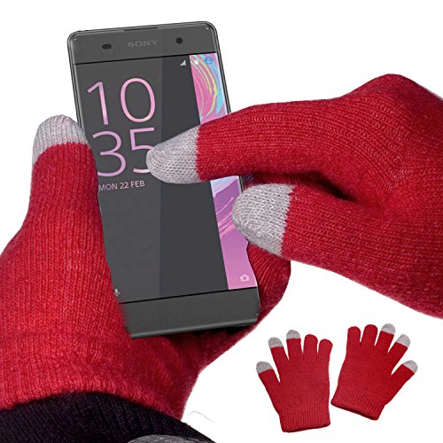 YaYago Écran tactile Gants Taille universelle (env. S – M) – pour Sony Xperia XA/Sony Xperia XA Dual