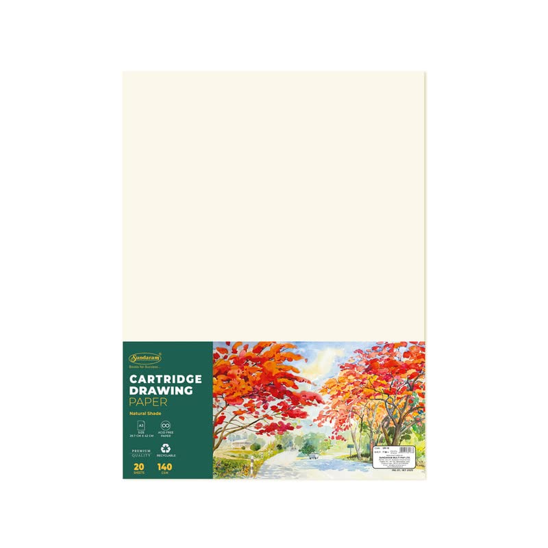 Sundaram Drawing Paper Sheets | A3 Cartridge Drawing Paper 20 Sheets 29.7X 42 cm (Pack of 3) (B0C3GWH6TB) Amazon Price History, Amazon Price Tracker