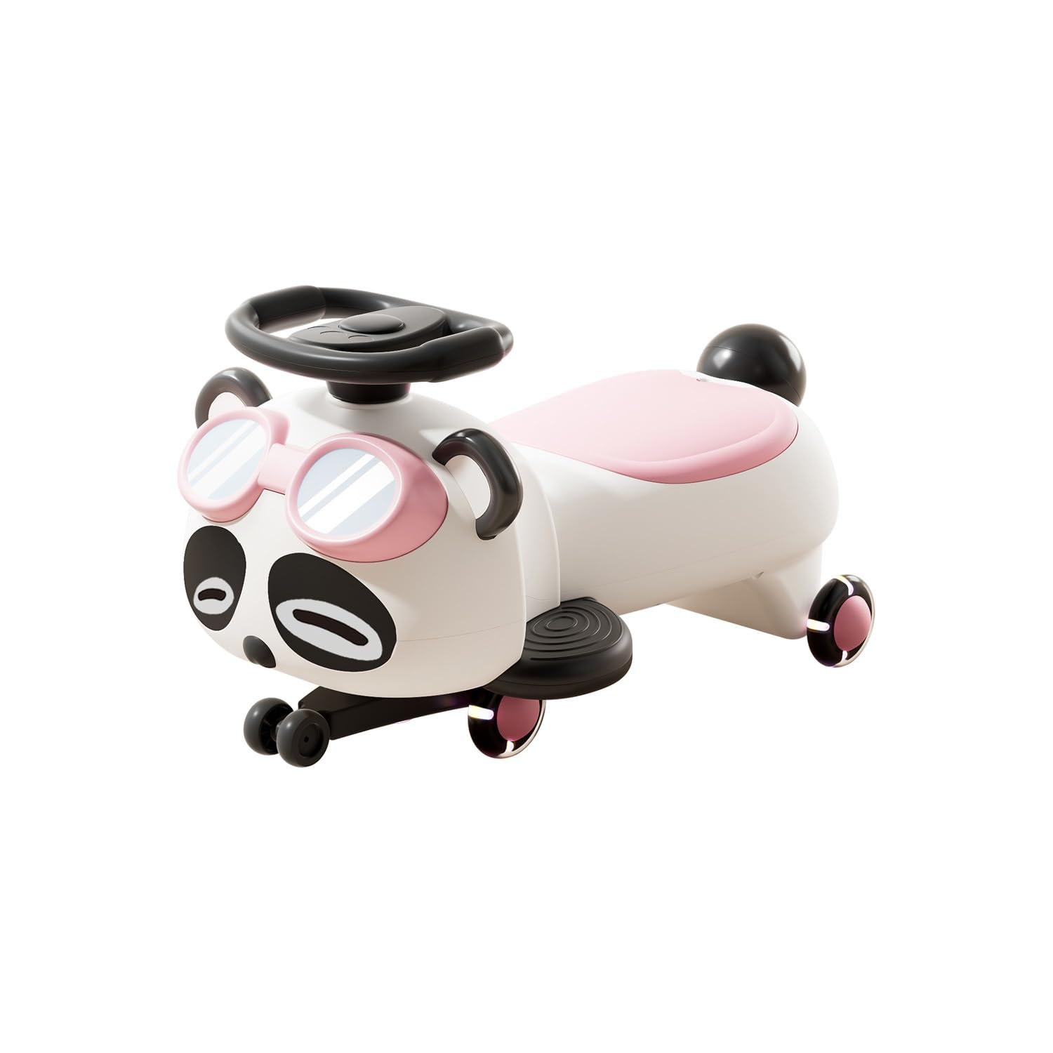 SDGBCXD Swing Car, Wiggle Car with Pedal Swing Cars Anti-Rollover Flashing Wheels Lights and Music Under Seat Storage