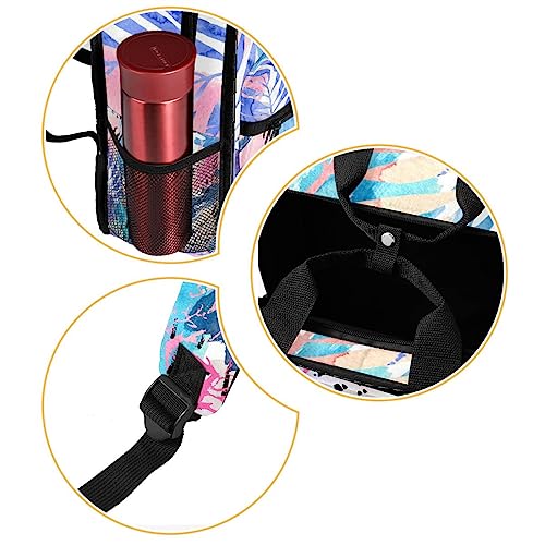 Sac à dos pour garçons multicolore rose et bleu aquarelle
