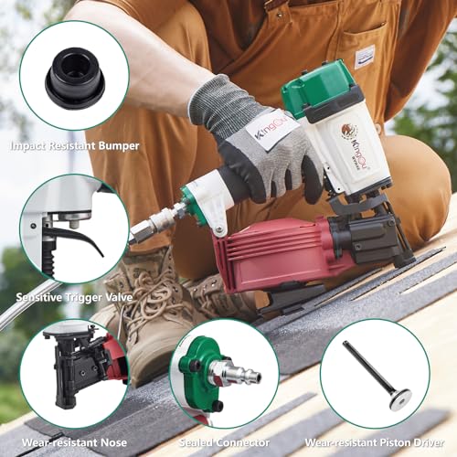 image for Kingou Mexican Style NVH45 Roofing Nailer Gun For Roofing Construction