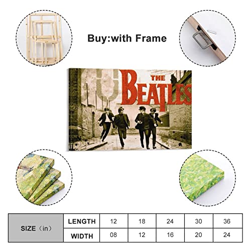 Poster décoratif rétro Beatles sur toile, affiches murales et image d’art – Décoration moderne pour chambre à coucher… - Les Beatles, Paul McCartney, John Lennon, RIngo Starr, George Harrison Poster décoratif rétro Beatles sur toile, affiches murales et image d'art - Décoration moderne pour chambre à coucher… – Image 3