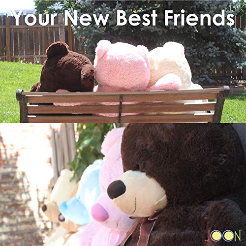 Joon Huge Teddy Bear With Ribbon, Tan #TOP6