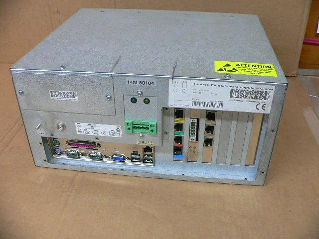 Rear panel of the ABB M2004HW computer showing various input/output ports