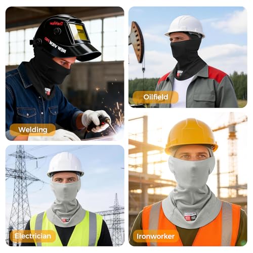 Image of Fullsheild FR Face Mask Summer Mesh Welding Balaclava Lightweight FR Mask | FR Face Mask for Men Mesh FR Balaclava Arc Rated NFPA2112 CAT2 Helmet Liner Face Cove Flame Resistant Welding Hood One Size