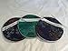 Round Chinese Embroidered Brocade Fabric Zippered Pouch - Set of 3 Assorted Colors