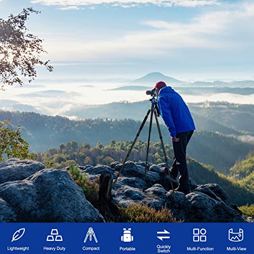 Camera Tripod, 80/84 Inches Heavy Duty Tripod For Camera And Phone, 82" Camera Monopod Tripod, Dslr Binoculars Spotting Scope Camcorders Video Tripod Stand, 360 Degree Ball Head, 35 Lbs Loads #TOP2