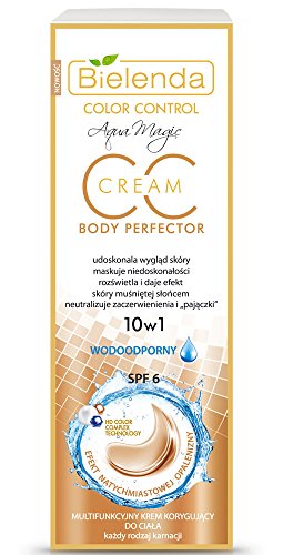 Bielenda Color Control Body Perfector Waterproof CC Body Cream with Sunless Tanning Effect SPF 6 (Waterproof) 6 oz