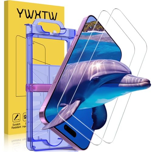 YWXTW [iPhone 17 6.3C`pǂ݂₷XN[veN^[ ˖h~ [OA TOP 9H+ KXXN[Z[o[ 17 ANZT[ P[Xth[