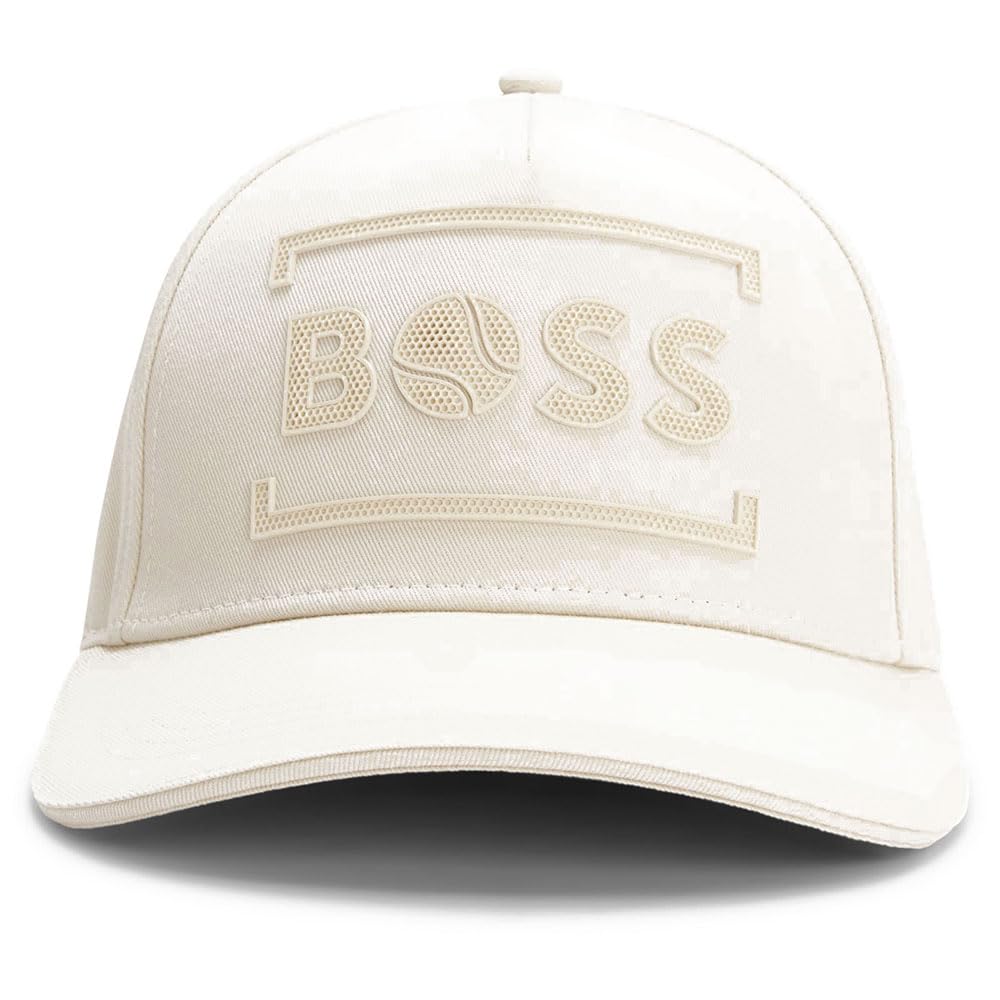 BOSS Men's Pyer-Tennis-of-Court 10269331 01 Hat, Open White, One Size