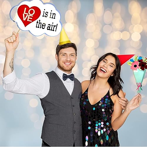 Image of WANNA PARTY Bride to Be Props 30 PCs /Wedding Photobooth Props /Team Bride Photo Props /Team Groom Photo Props for Wedding Celebration