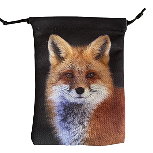 2 Pcs Saco de cartão de tarô, Saco de veludo de cartão de tarô com padrão animal, Sacos de presente