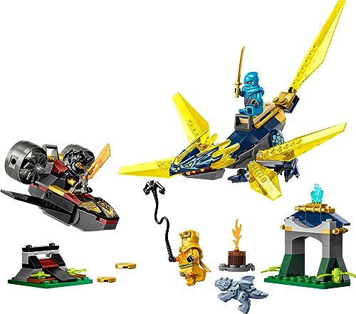 NINJAGO NYA e Arin's Baby Dragon Battle 71798 Ninja Building Toy, presenta un jet, 2 draghi, 3 minifigure e Baby Riyu, idea regalo per bambini dai 4 anni in su - Lego - Immagine 9