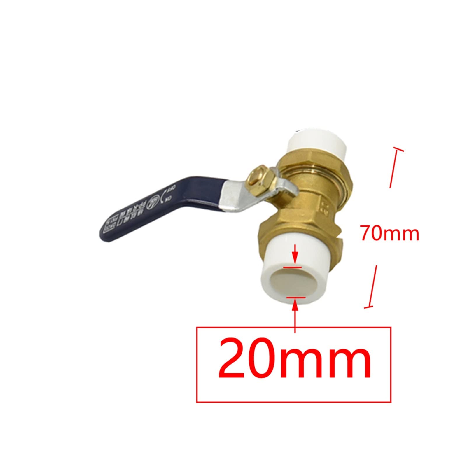Adaptador de Conector de Utilidad Adaptador de Conector de Manguera Rosca Hembra de 1/2/3/4/1 Pulgada Conector de Válvula de Tubería Grifo Tubería Deua de 20/25/32 Mm Válvula de Bola de Fusión en Cali