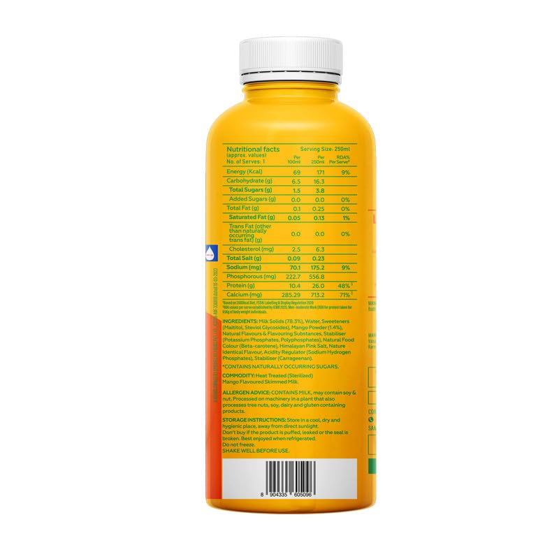Image of Yogabar 26g Protein Shake | Goodness of Protein & Premium Mango | 26g Protein Milkshake with No Added Sugar | Ideal for Early Mornings, Pre & Post Workouts Energy Drink (250ml)