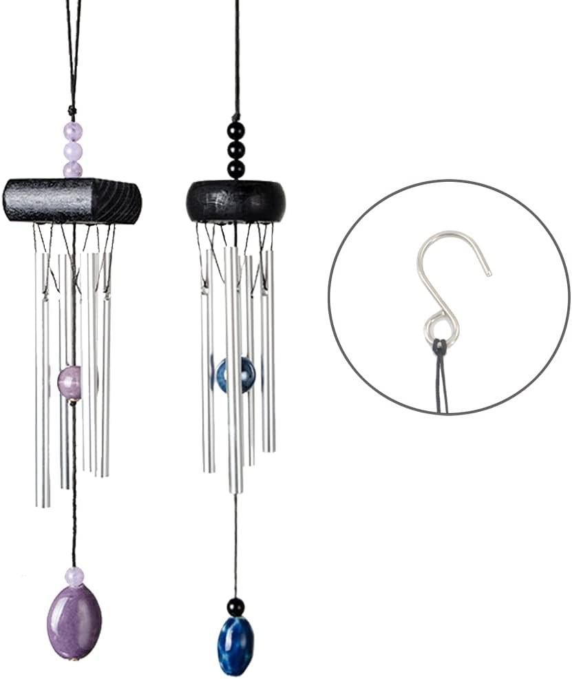 Bwinka 2 Pack Creative Mini Meditation Healing Music Wind Chime Home Garden Patio Hanging Decoration Gift (BL0006)