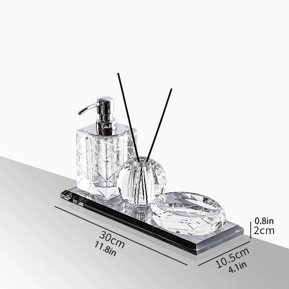 4er-Set Seifenspender mit Pumpe, nachfüllbare Flüssigseifenflaschen for Badezimmer, dekorativer Duschspender, Tisch-Lotionspender(A)