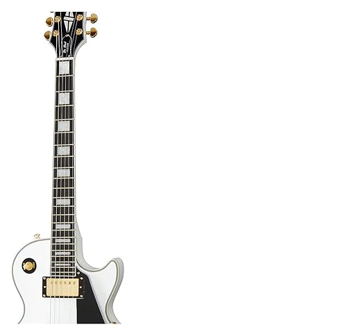 Amazon.com: Epiphone Les Paul Custom, Alpine White with Gold
