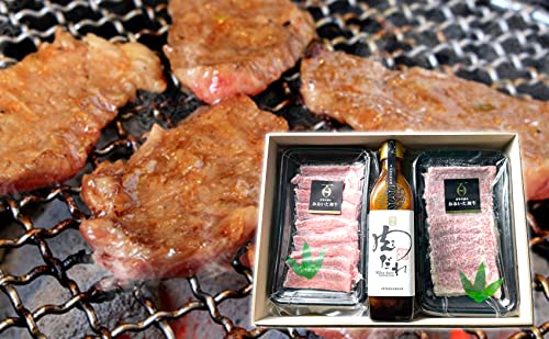 九州 大分 肉 和牛 冠地鶏 馬刺し シンカーミート ギフト 贈り物 (おおいた豊後牛A5焼肉2種(カルビ/ロース 各150g)+極み肉だれセット)