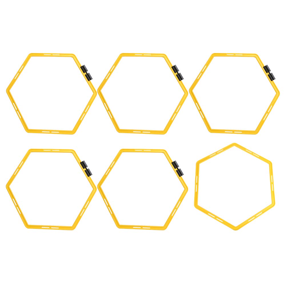 Restokki Hexagon Agile Ring Polygon Physical Training Step Suit Football Equipment Bright Color Link Buckle