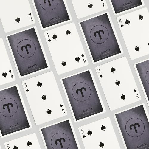 Baraja Zodiacal Aries, 52 cartas para adultos, tamaño póker miniatura 4
