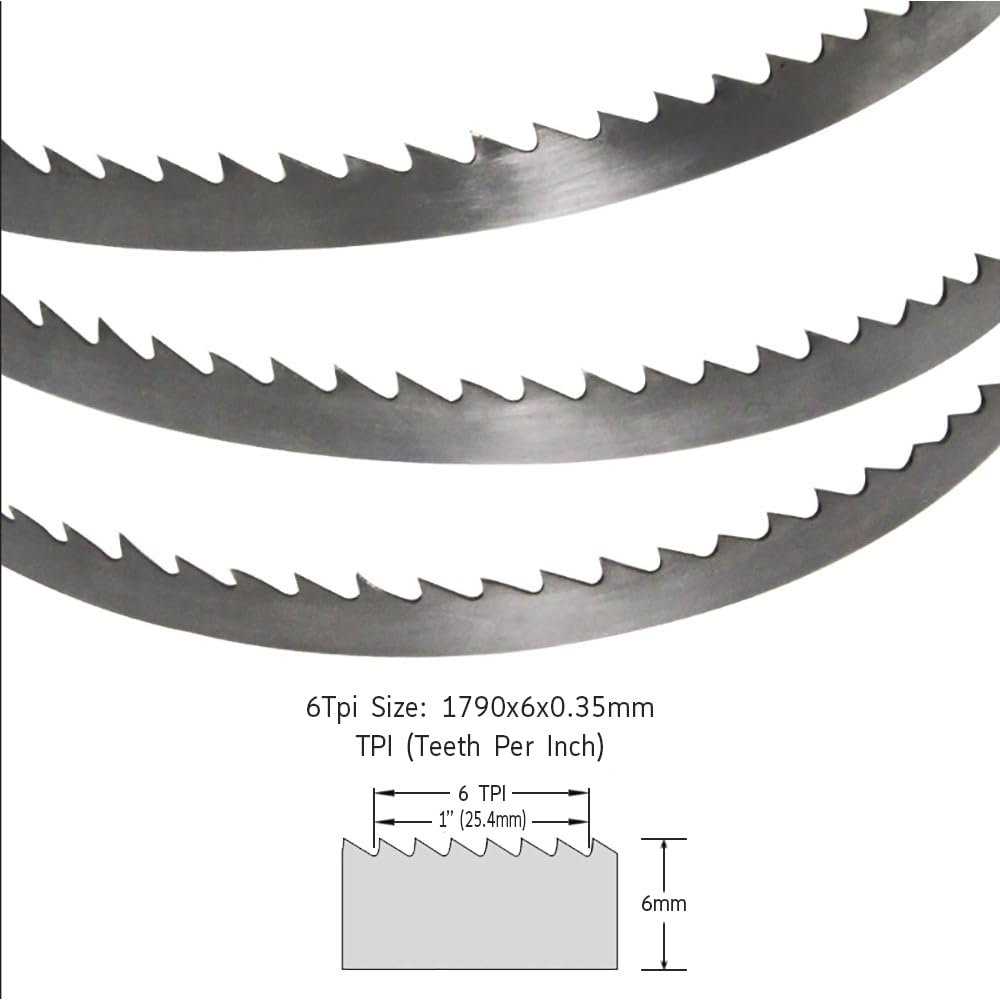 Set di 4 Lame per Sega a Nastro 1790 x 6 x 0,35 mm 6 dpp per Legno Plastica, Adatto per HBS 251 / HBS261