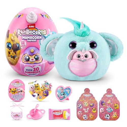 Rainbocorns Mamacorn Surprise de ZURU, Peluche Coleccionable para niñas Mayores de 3 años(Shara)