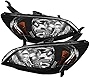 Carpartsinnovate For Honda 04-05 Civic EM ES 2/4Dr Coupe Sedan JDM Black Headlights Head Lamps