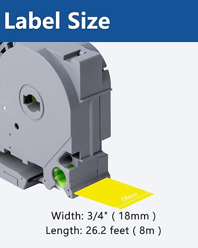 Vista 148 de Paquete de 3 cintas Tze Tz de 0.47 pulgadas laminadas verde TZe-731 TZe731 TZe731 compatibles con Brother P Touch Label Maker Tape para PT D200 D210