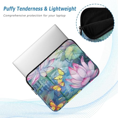 Funda para portátil Butterfly Lotus Flowers 13-14 pulgadas miniatura 5