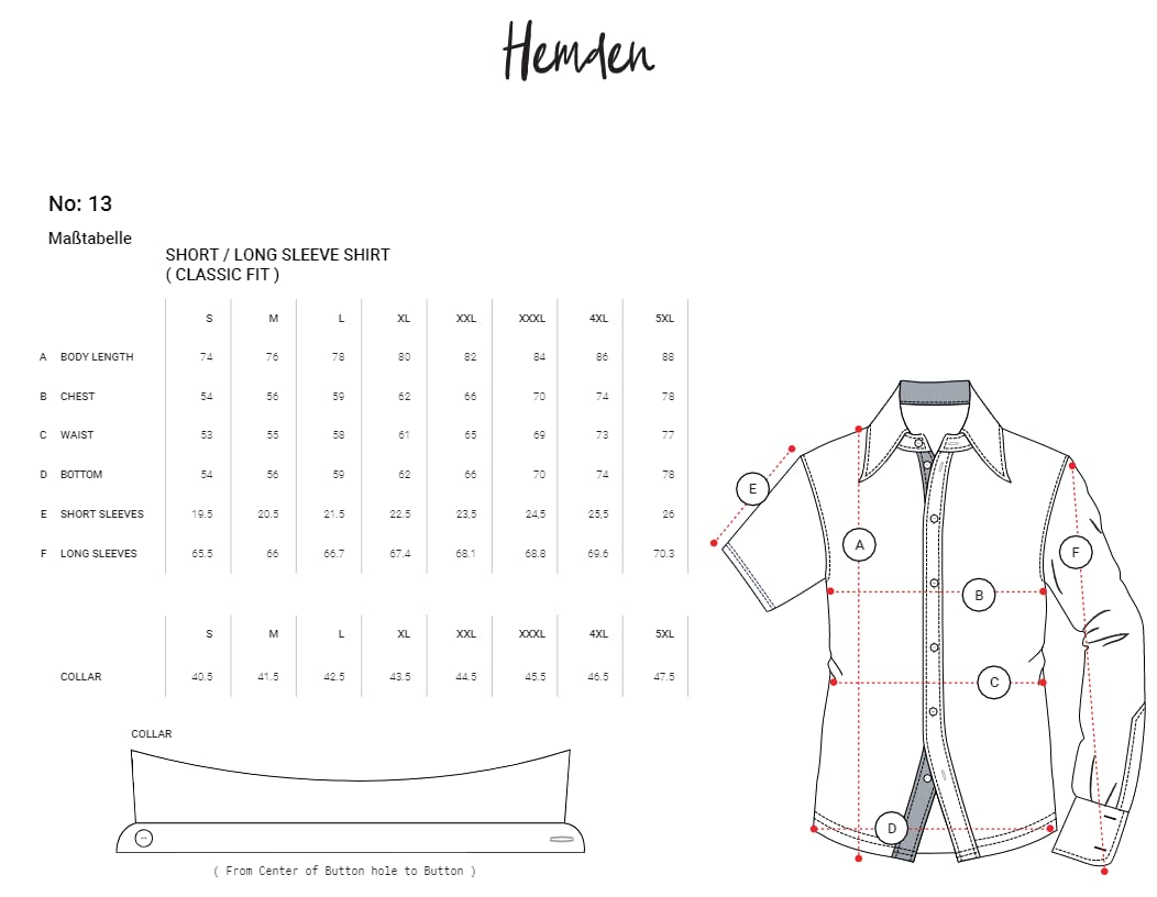 Carisma Camisa de hombre de manga larga de 97% algodón • Camisa de manga larga con bordado para hombres • Camisa informal de negocios para boda y trabajo • Camisetas para hombre corte regular 8004