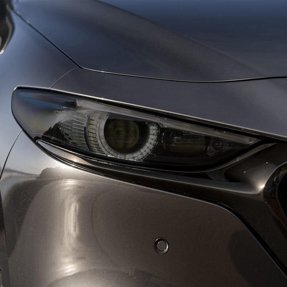 2 Pezzi Auto Faro Tinta Nero Pellicola Protettiva Vinile Protezione Adesivo TPU Trasparente, per Mazda 3 BP 2019 2020- Accessori