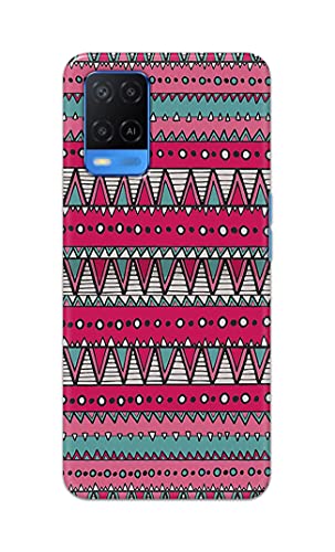 Image of PRINTFIDAA Printed Hard Back Cover Case for Oppo A54 4G Back Cover (Geometric Vintage Pattern) -1803