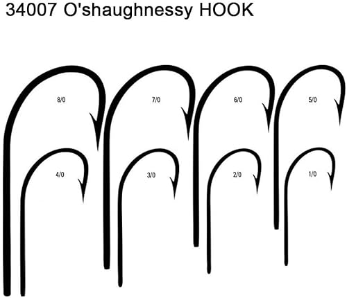 Miniatura 7 de AGOOL 34007 O'shaughnessy - Gancho de pesca para agua salada y agua dulce (acero inoxidable, forjado, mango largo)