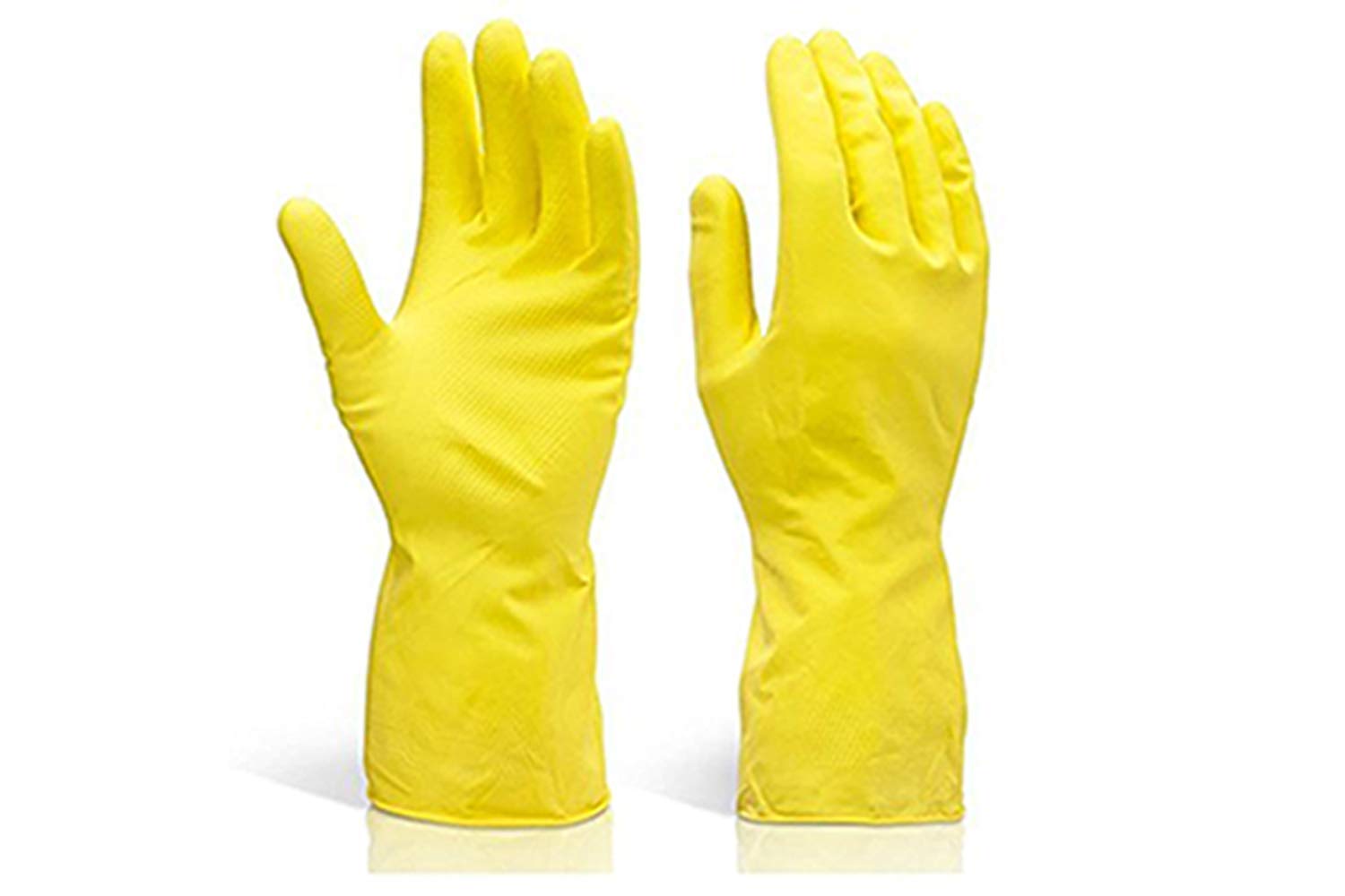 MEGHARSH Multipurpose Waterproof Reusable Household Rubber Cleaning Gloves, Dishwashing Gloves, Kitchen Cleaning, Working, Painting, Gardening, Pet Care, Flock Line Gloves(1 Pair, Yellow, Free Size) (B0BQWJBWRH) Amazon Price History, Amazon Price Tracker