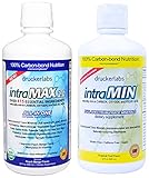 DRUCKER LABS - intraMAX 2.0 (32 Ounces / 946 Milliliters, Peach Mango Flavor) & intraMIN (32 Ounce /...