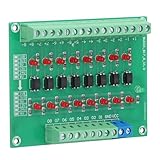 Optokoppler Isolationsmodul, Optokoppler-Isolationsplatine Modul, Relais Modul, 24V bis 5V 8 Kanal Optokoppler Relaismodul, optoelektronisches Isolatormodul PLC-Signalwandlerplatine