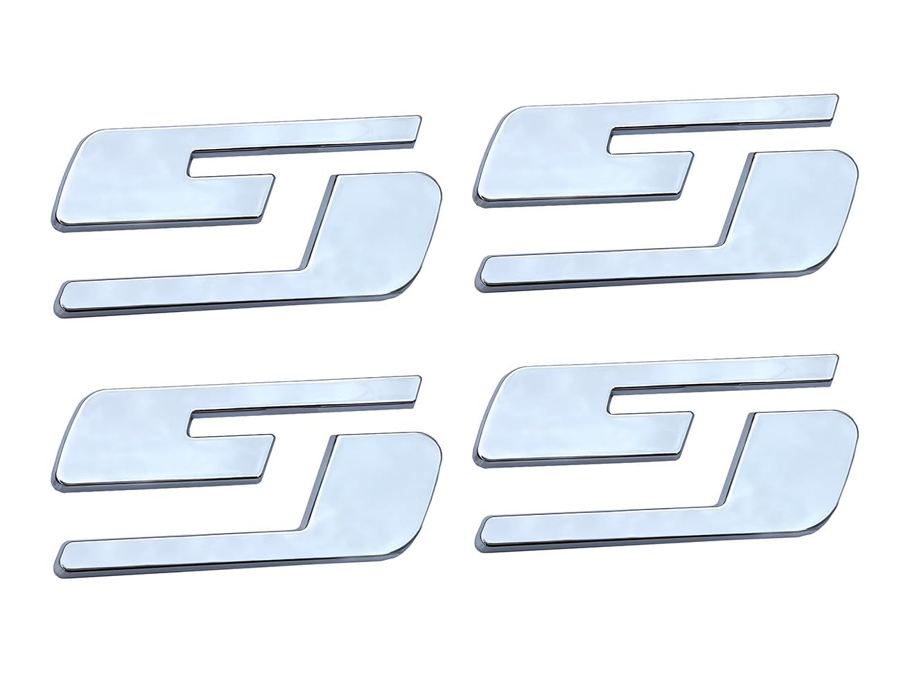 2Pcs SS Emblems Badges Nameplates 3D Logo Replacement for Chevrolet Silverado Gm Series Sierra